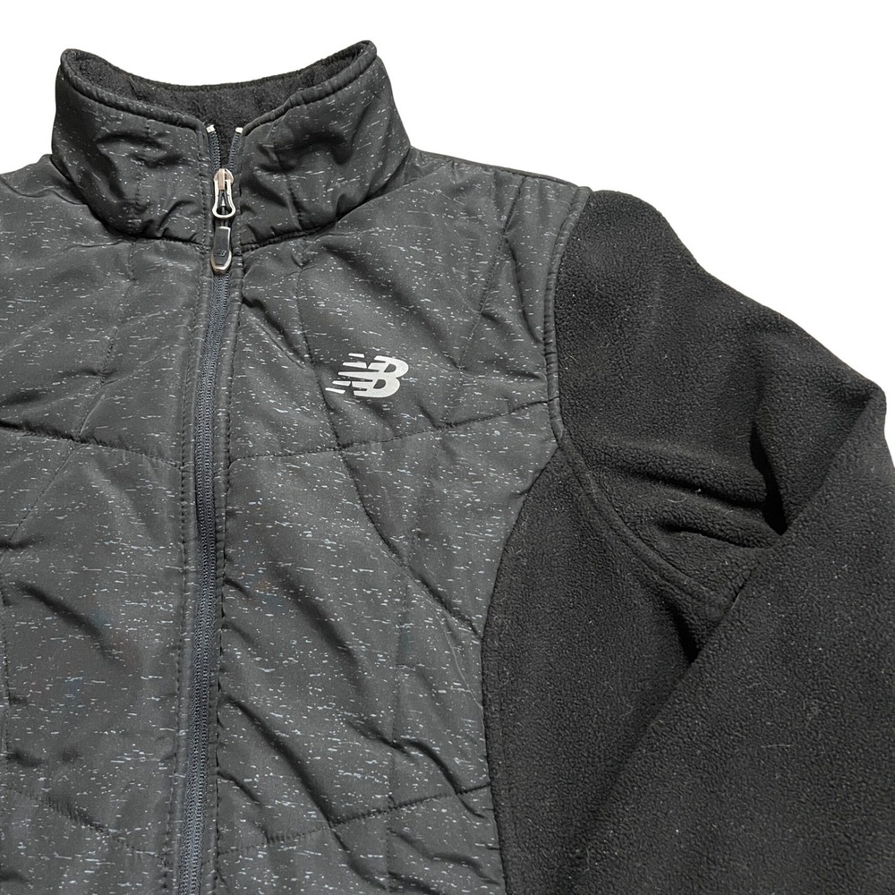 New Balance Women's‎ Black Fleece Quilted Puffer Vest Jacket Size M